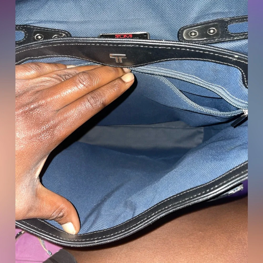 Tumi leather briefcase bag